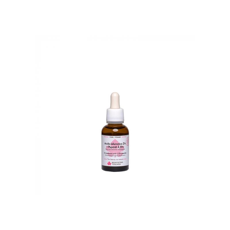 Acido ialuronico 2% + Peptidi 2,5% 30 ml - Biofficina Toscana